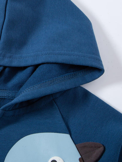 Alleen Boys' Sweat Jacket Hoodie Long Sleeve Cotton Children's Pullover Dino Hoodie Jacket with Hood and Zip 