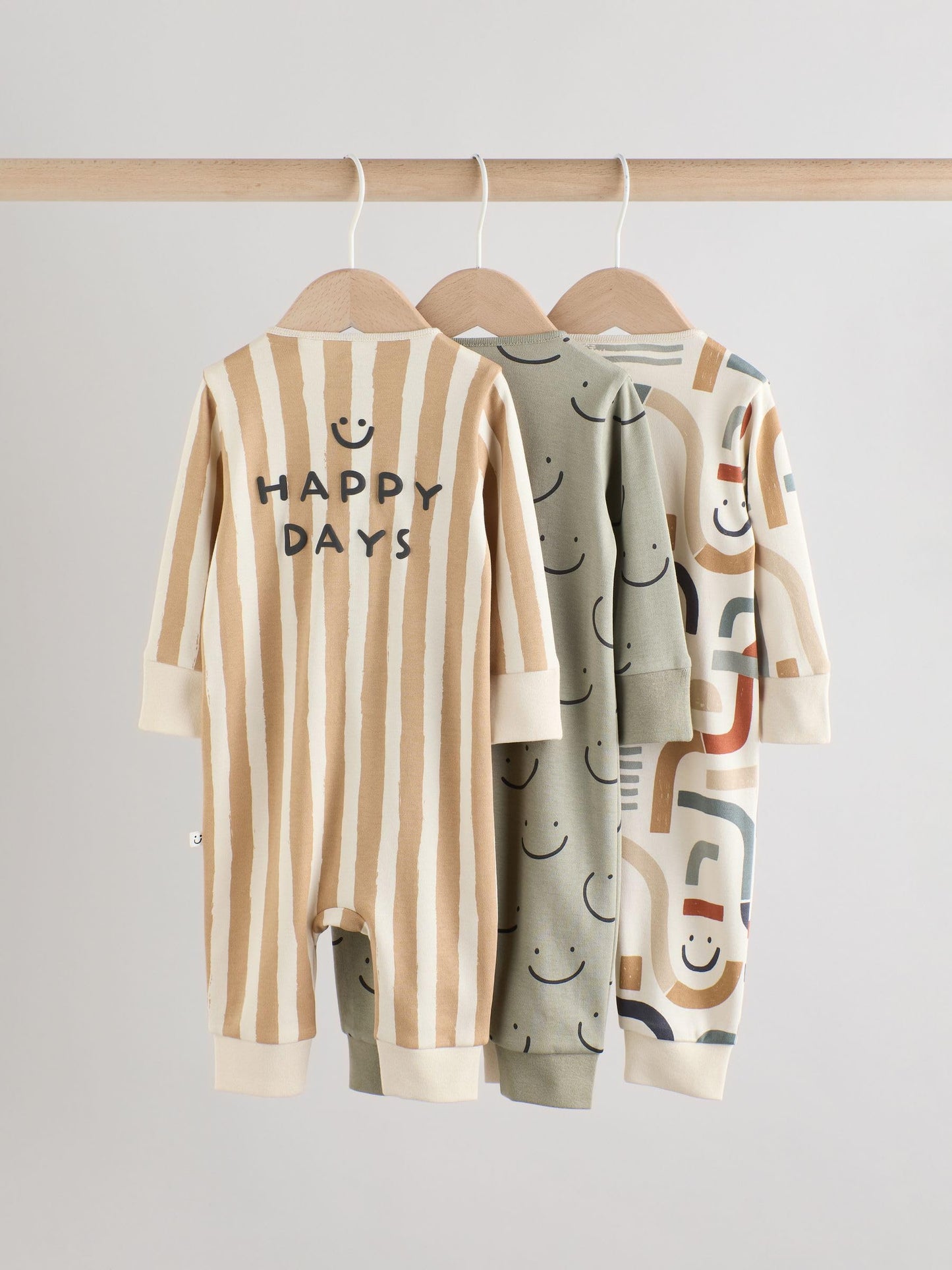NEXT Baby Jungen Schlafanzüge mit Bärenmotiv, 3er-Pack