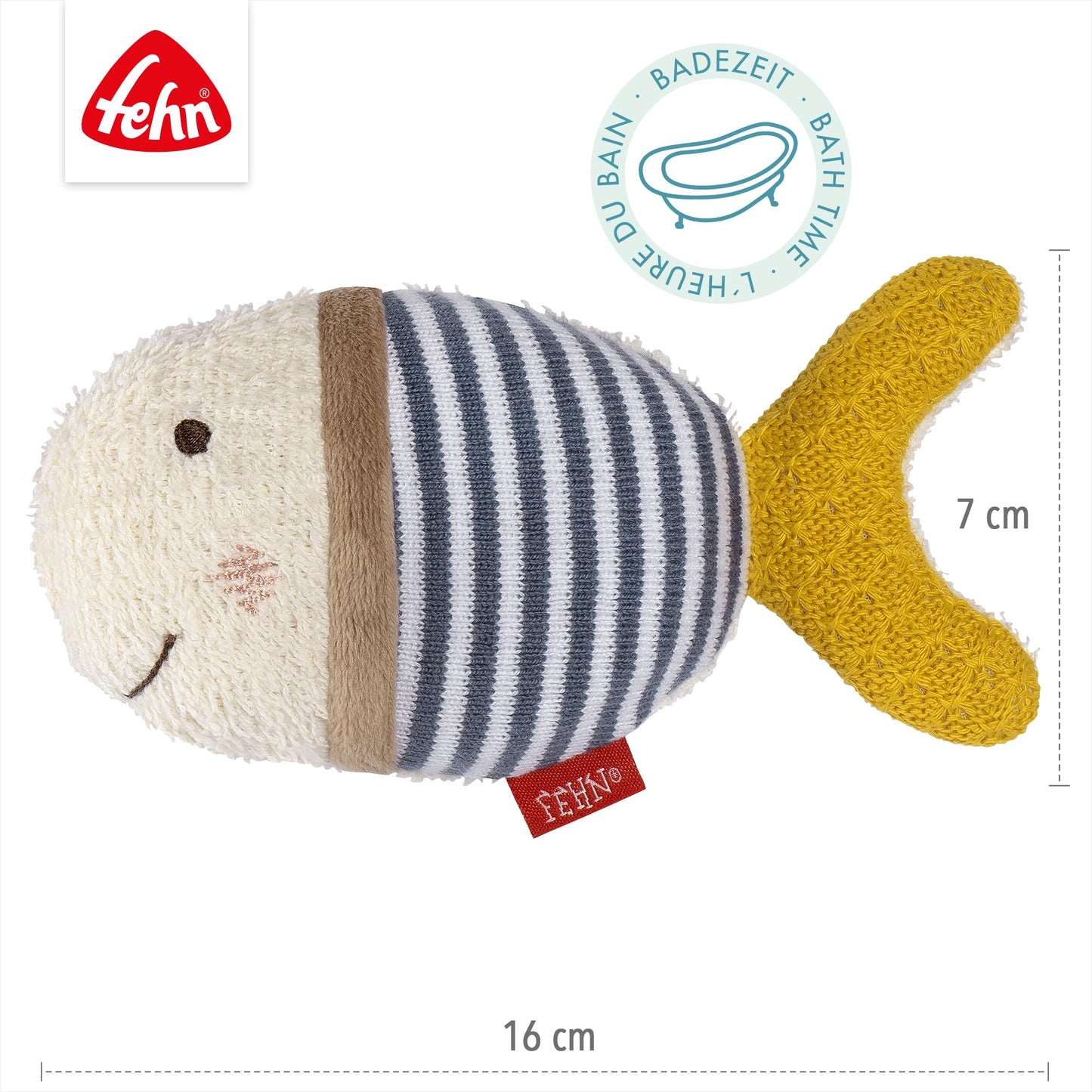 Fehn Badetier Schildkröte Badeschwamm – Kuscheltier Baby Badespielzeug für die Badewanne - Stoff Wasserspielzeug für den Badespaß – Badewannenspielzeug für Babys und Kleinkinder ab 0+ Monaten