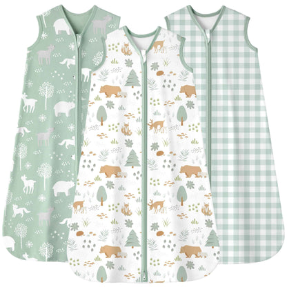 FIEMOL Baby Sleeping Bag 2.5 Tog 0-6 Months, Winter Cotton Newborn Baby Sleeping Bag, Wearable Blanket for Infants and Toddlers, 2-Way Zip Sleeping Bag, 67 cm, Rainbow