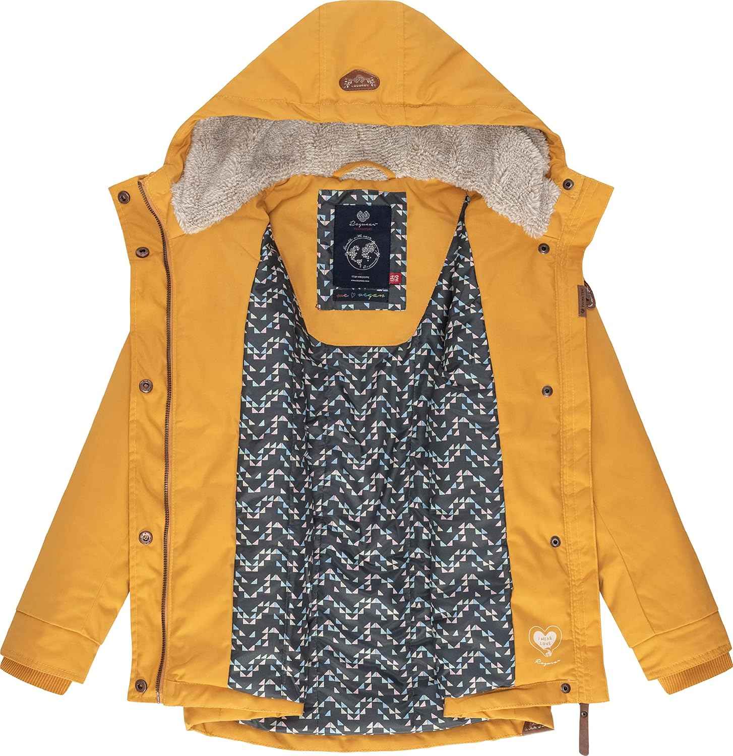 Ragwear Elvina Children's Girls' Winter Jacket Winter Coat Outdoor Jacket with Hood 128-152