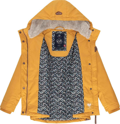 Ragwear Elvina Children's Girls' Winter Jacket Winter Coat Outdoor Jacket with Hood 128-152