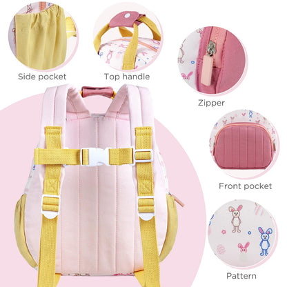 Kinderrucksack Mädchen 30cm Rucksack Kleinkind Kinderrucksack für 2-4 Jahre Kinder kindergartenrucksack Mini Tagesrucksack Reisetasche - Rosa Erdbeere
