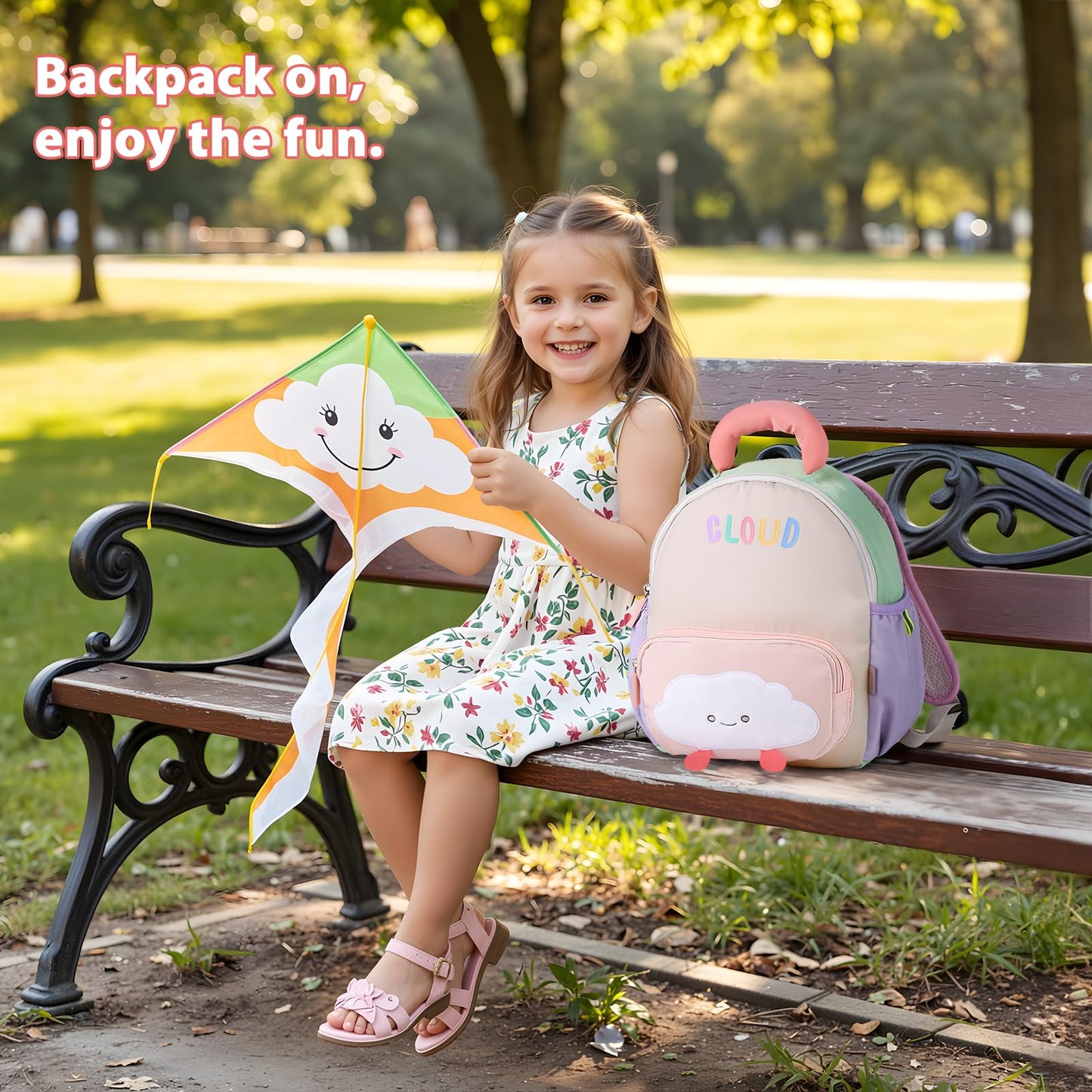 Kinderrucksack Mädchen 30cm Rucksack Kleinkind Kinderrucksack für 2-4 Jahre Kinder kindergartenrucksack Mini Tagesrucksack Reisetasche - Rosa Erdbeere