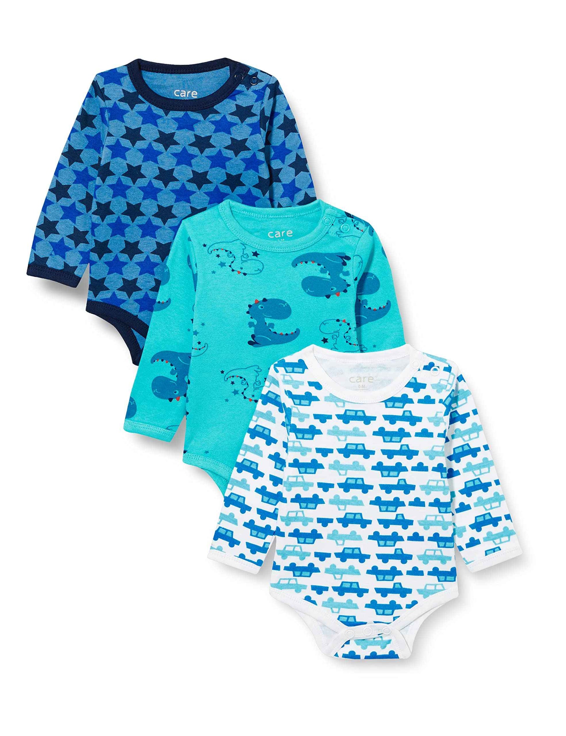 Care Unisex Baby Bodysuit, Long-Sleeved, 100% Cotton (Pack of 3 and 6)