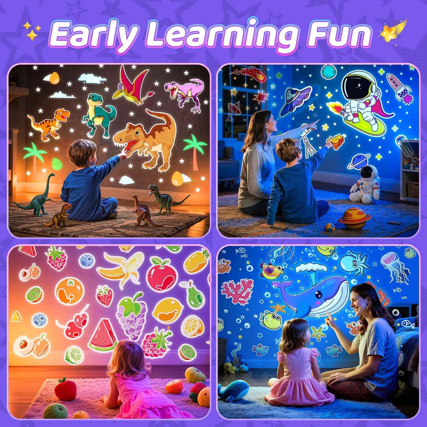 Sternenhimmel Projektor Kinder mit 15 Film, Nachtlicht Kinder Nachtlicht Baby, Bluetooth Sternenprojektor Galaxy Projektor, Geschenke für Mädchen Kinder Geschenke Mädchen, Kinderzimmer Deko