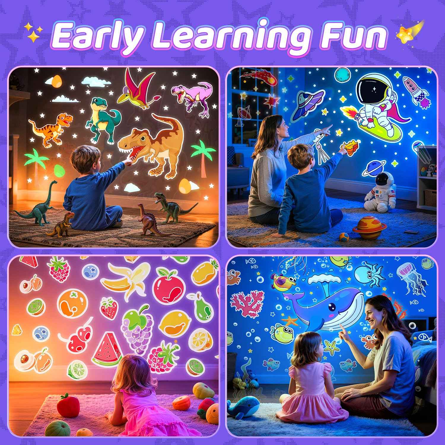 Sternenhimmel Projektor Kinder mit 15 Film, Nachtlicht Kinder Nachtlicht Baby, Bluetooth Sternenprojektor Galaxy Projektor, Geschenke für Mädchen Kinder Geschenke Mädchen, Kinderzimmer Deko