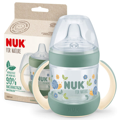 NUK First Choice+ Trinklernflasche | 6–18 Monate | 150 ml | Temperature Control Anzeige | Anti-Colic-Ventil | auslaufsichere Trinkschnabel | Ergonomische Griffe | BPA-frei | Disney Winnie Puuh blau - Meloni2