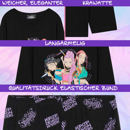 KPop Demon Hunters Girls Teens 5-14 Soft Fabric Pyjamas Set Anime Demon Hunter Merch Gifts for Kids