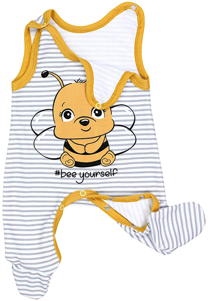 TupTam Baby Unisex Strampler Set mit bedrucktem Spruch, 2er-Pack