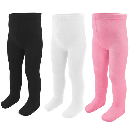 Baby Tights Children's Tights for Girls Boys Cotton Children's Tights 3 Pairs Crawling Tights Stockings Leggings 0-24 Months