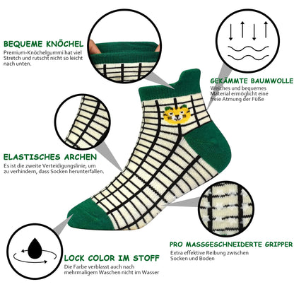 GRPSKCOS Stoppersocken Kinder 12 Paar ABS Socken Rutschfeste Socken Kleinkind Antirutschsocken für 1-7 Jahre Jungen Mädchen