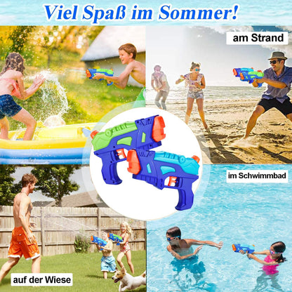 (4-Pack) Wasserpistolen für Kinder, Wasserpistolen Spritzpistolen für Schwimmbad im Freien, Beste Sommer Wasser Kampf Spielzeug Geschenke für Jungen Mädchen, Training Spielzeug für Haustiere