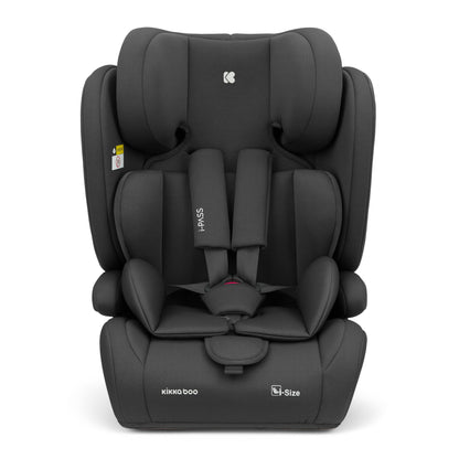 KikkaBoo i-Pass, Kindersitz 9–36 kg, Gruppe 1/2/3 Auto Kindersitz für Kinder 76–150 cm (15 Monate – 12 Jahre), i-Size, 13-fach verstellbare Kopfstütze, Schwarz - Meloni2