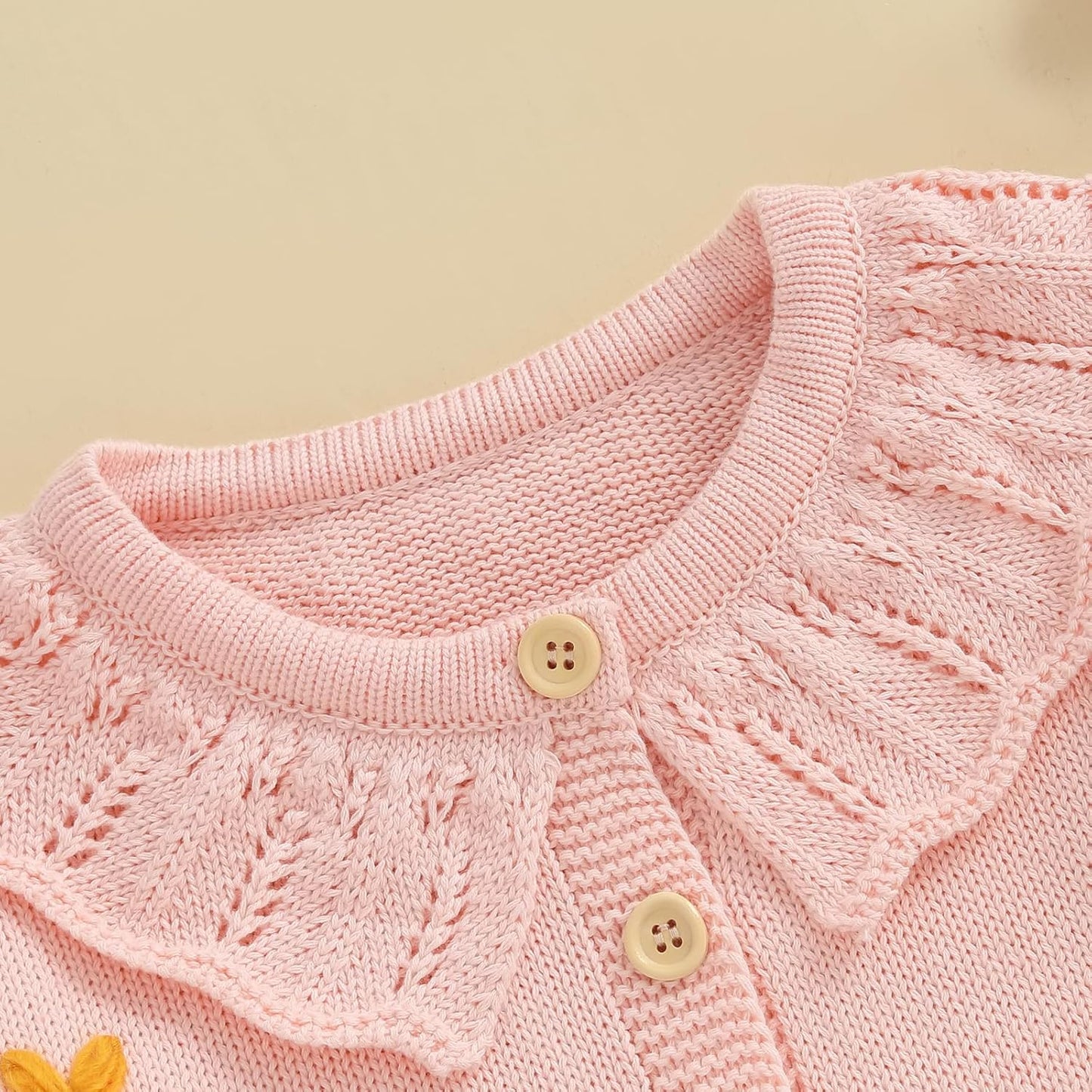 FOMOYUU Strickjacke für Kleinkinder und Neugeborene, Mädchen, langärmelig, Knopfleiste, Sweatshirt, Jacke, Herbst-Outfits