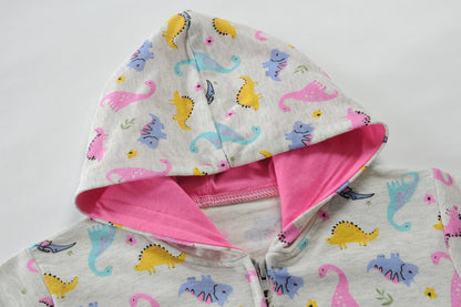 CM-Kid Zip Up Hoodie Mädchen Kapuzenpullover Reißverschluss Sweatshirts Hoody Baumwolle Kinder Erdbeere Langarm Kapuzenjacke Warm 1-7 Jahre 92-122