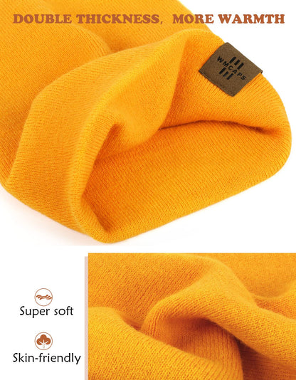 Wmcaps Mütze Kinder Jungen, Warme Weiche Wintermützen für Mädchen Kleinkind Baby, Doppellagige Strickmütze Kinder