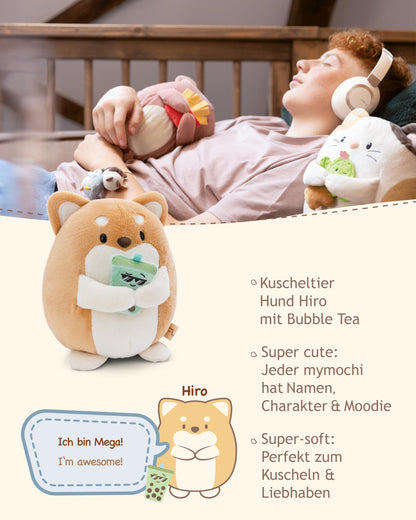 NICI MYMOCHI Fuchs Kuscheltier Geeks 16 cm mit Videospiel in Geschenkbox 11x12x6,5 cm, Flauschiges Stofftier zum Kuscheln, Spielen und Liebhaben - 61151