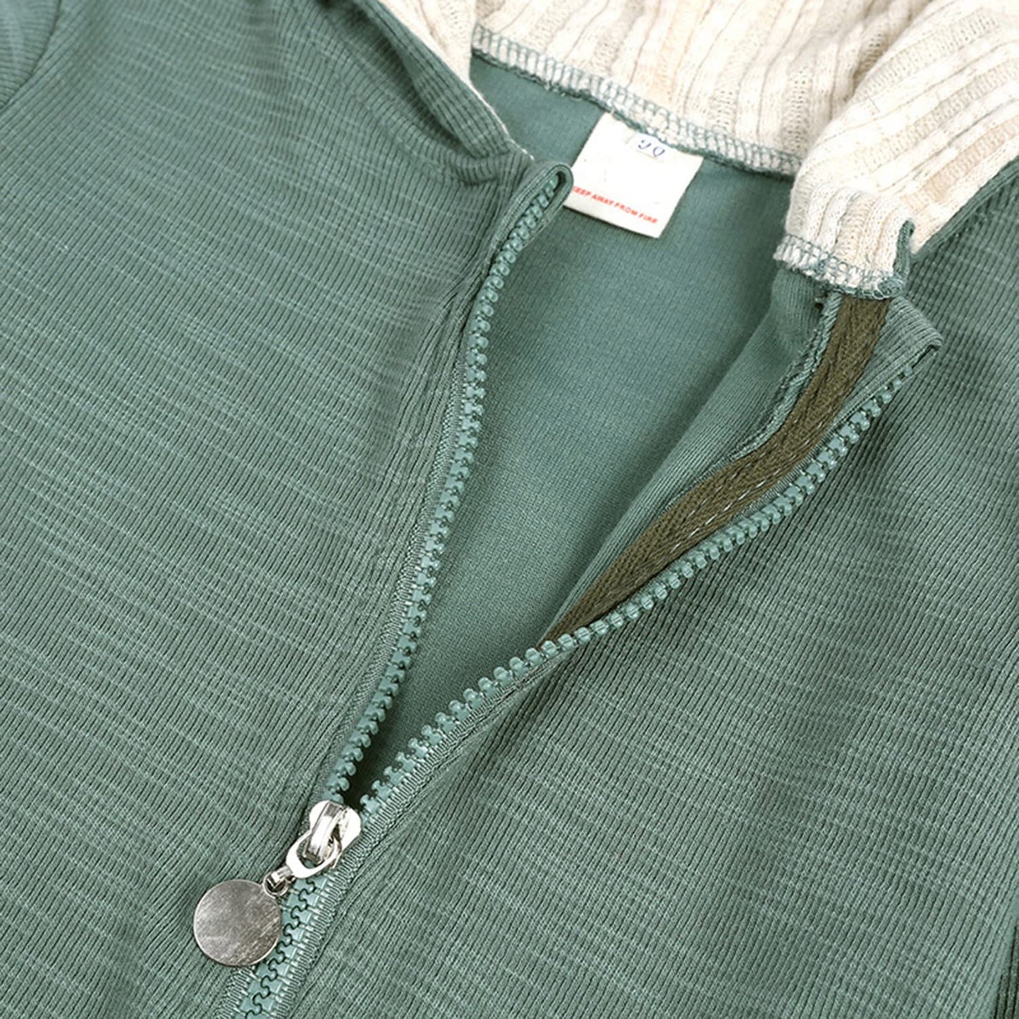 Kleinkind Baby Jungen Mädchen Baumwolle Strampler Langarm Mit Kapuze Reißverschluss Overall Body Baby Herbst Kleidung Pyjamas Outfit