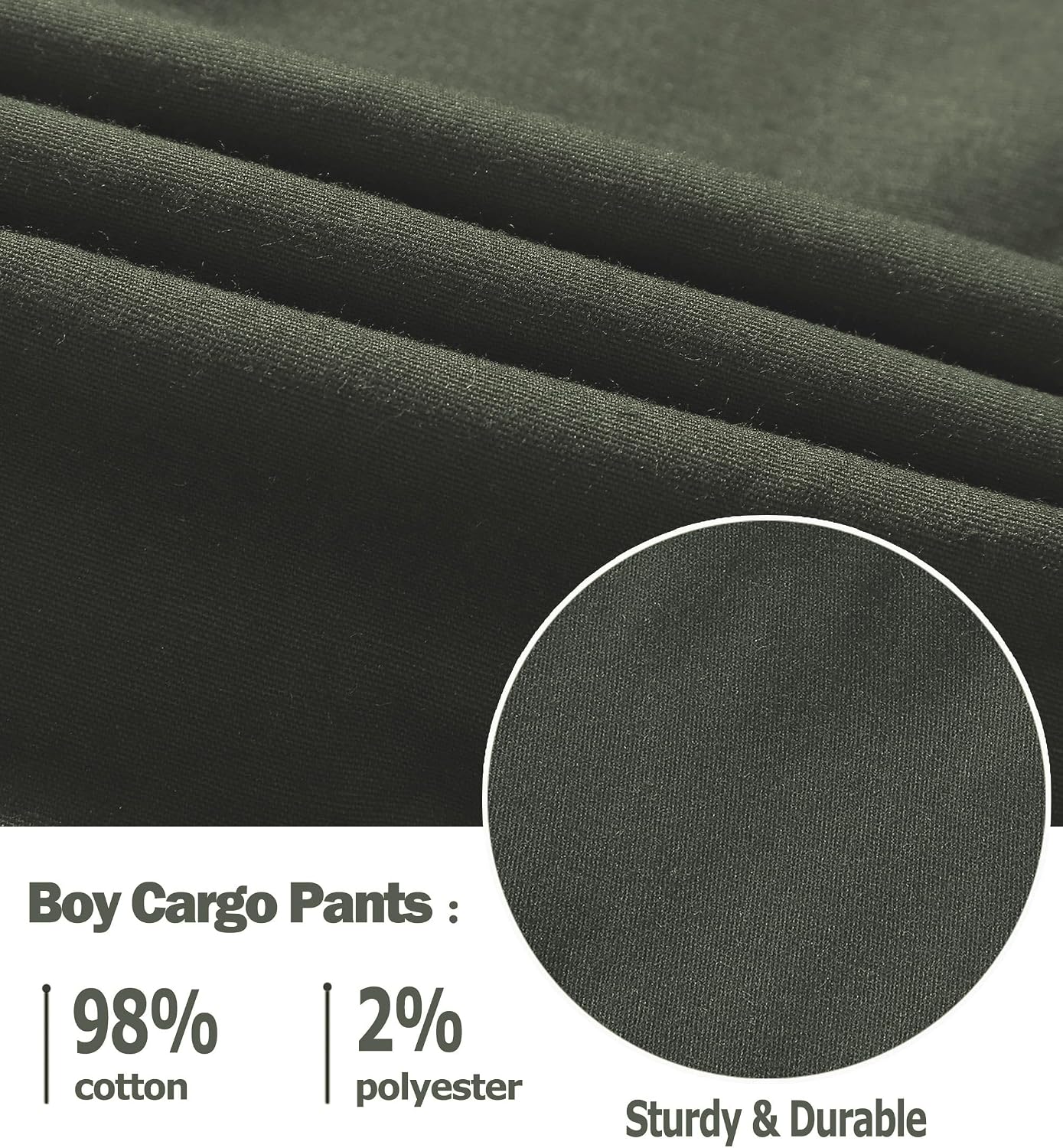 LAUSONS Pants for Boys Cargo Pants Children's Pants Cargo Jogging Pants Leisure Pants with Elastic Band 