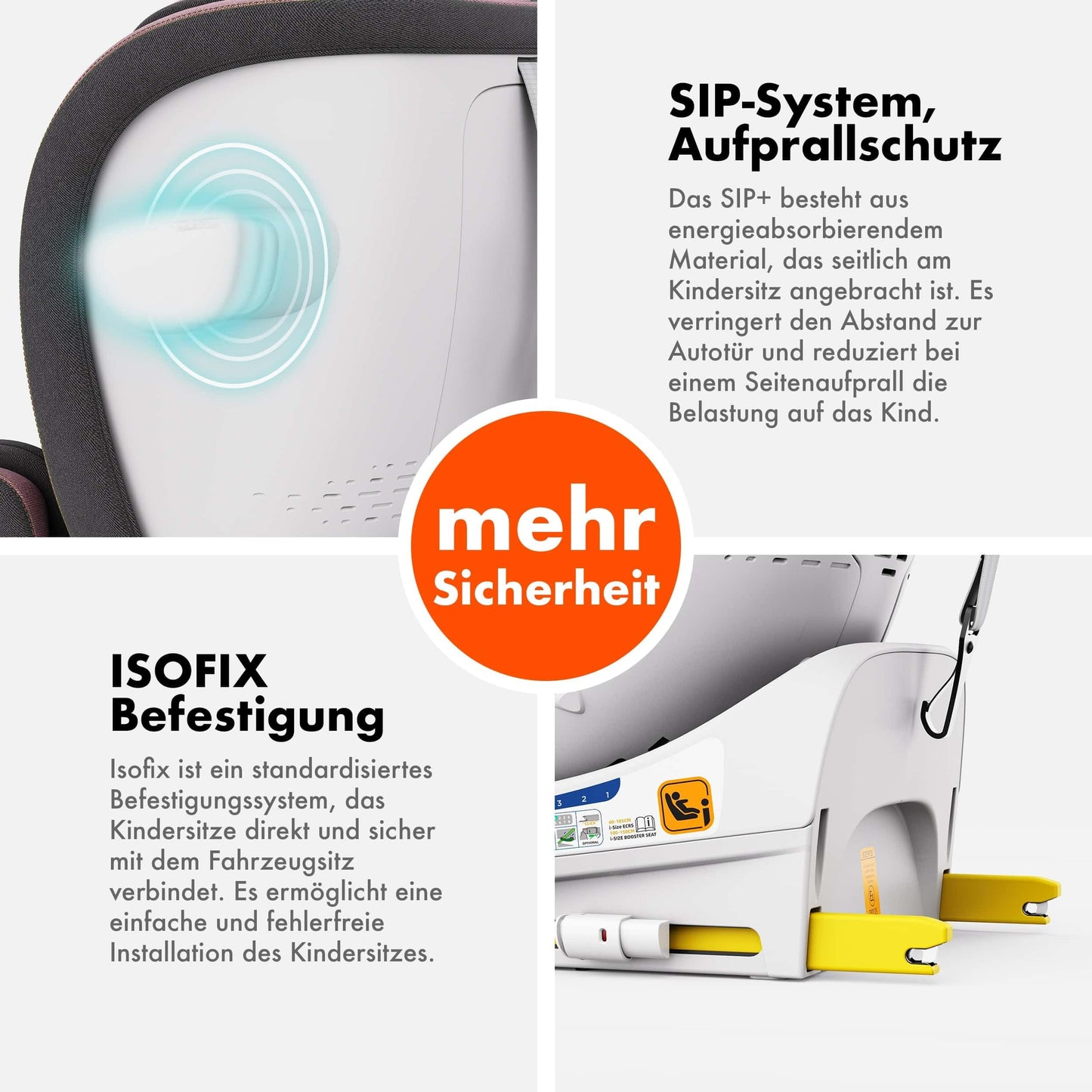 Daliya® Kindersitz ROTAZIONE | I-SIZE 40-150 cm | 8 Pos. | Isofix | (SIP) | Top Tether | 360° | 5 Punkt Gurt | Gruppe 0+ / I/II/III 0-36 KG | Neueste Zulassungs UN ECE Reg. 129 (Beige) - Meloni2