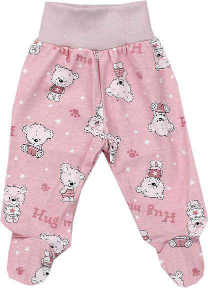 TupTam Baby Unisex Pants with Foot Colourful 5-Pack 