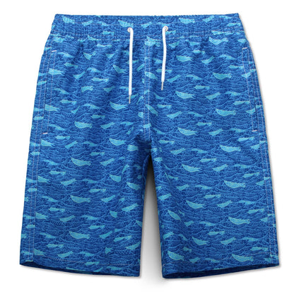MEILONGER Boys' Swim Shorts Quick-drying Boardshorts with Mesh Lining Pockets and Adjustable Drawstring 
