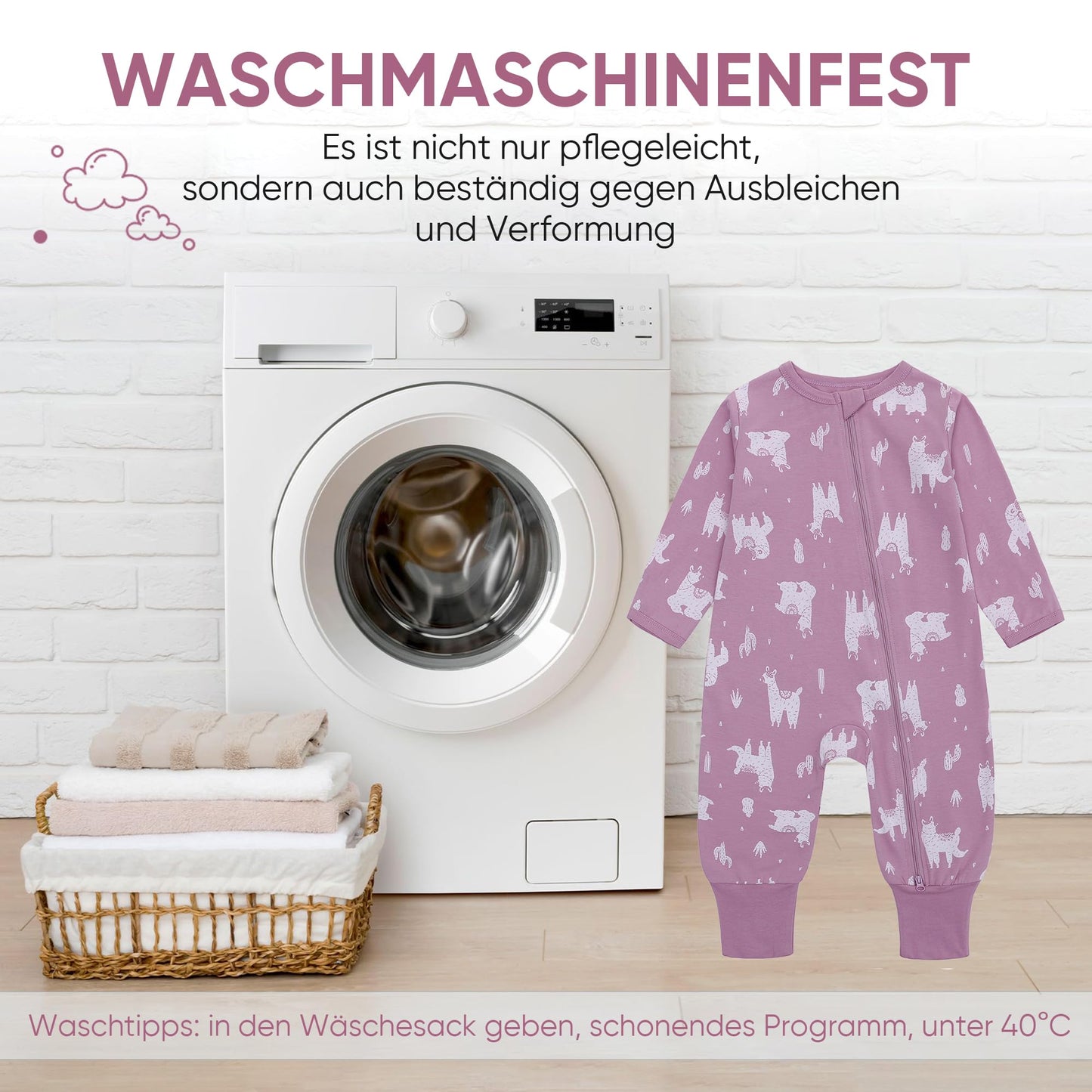 amo nenes 3er Pack Baby Strampler Neugeborene 0.5 Tog mit Füßen und Ärmel 100% Baumwolle Atmungsaktiv Baby Jungen Mädchen Overall, Baby Kleidung Langärmelige, 0-24 Monate