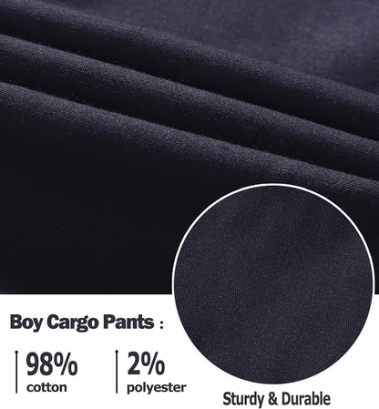 LAUSONS Pants for Boys Cargo Pants Children's Pants Cargo Jogging Pants Leisure Pants with Elastic Band 