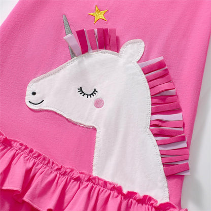 Kleinkind Mädchen Kurze Ärmel Ostern Kleid Baumwolle lässig Jersey Shirt Playwear Applique Kleid