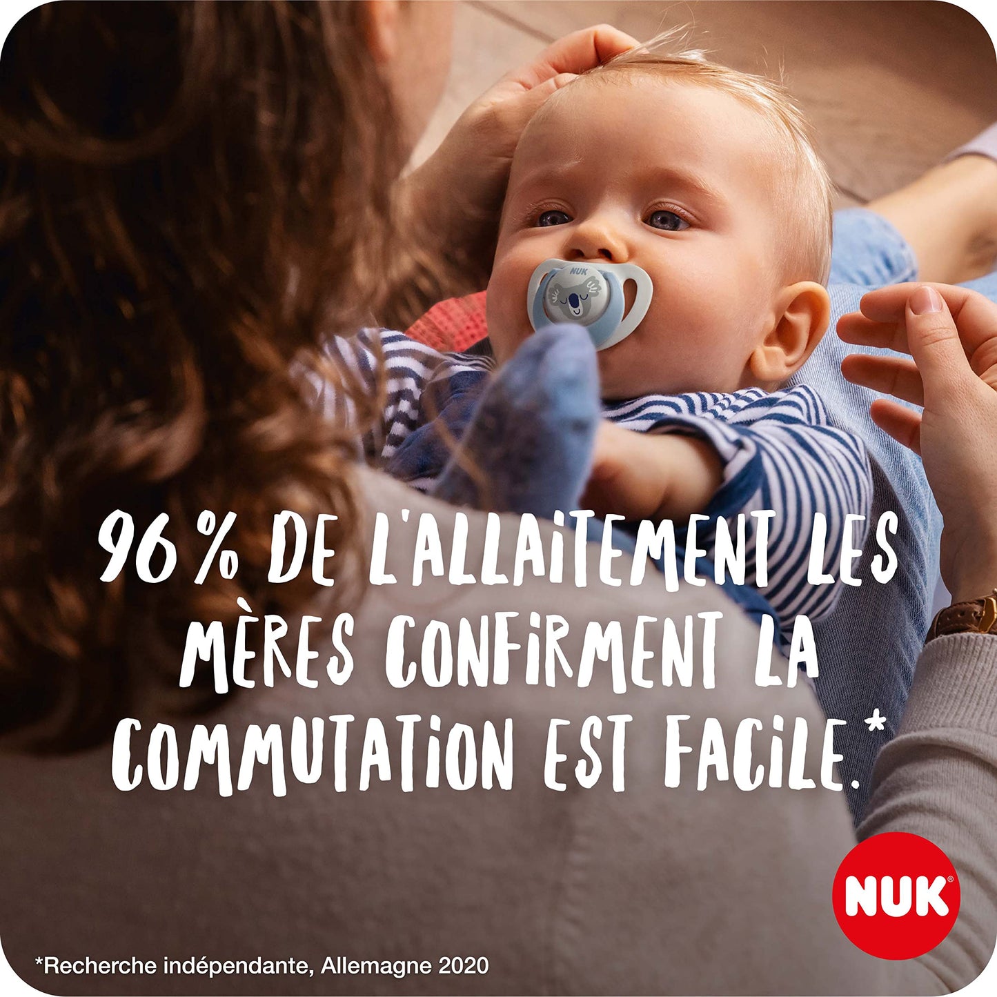 NUK Star Night & Day Baby Schnuller | 0-6 Monate | im Dunkeln leuchtend | BPA-freies Silikon | Koala blau | 2 Stück