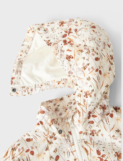 Name it kids Mädchen Nkfmaxi Li Jacket Aop, Whisper White, numeric_134