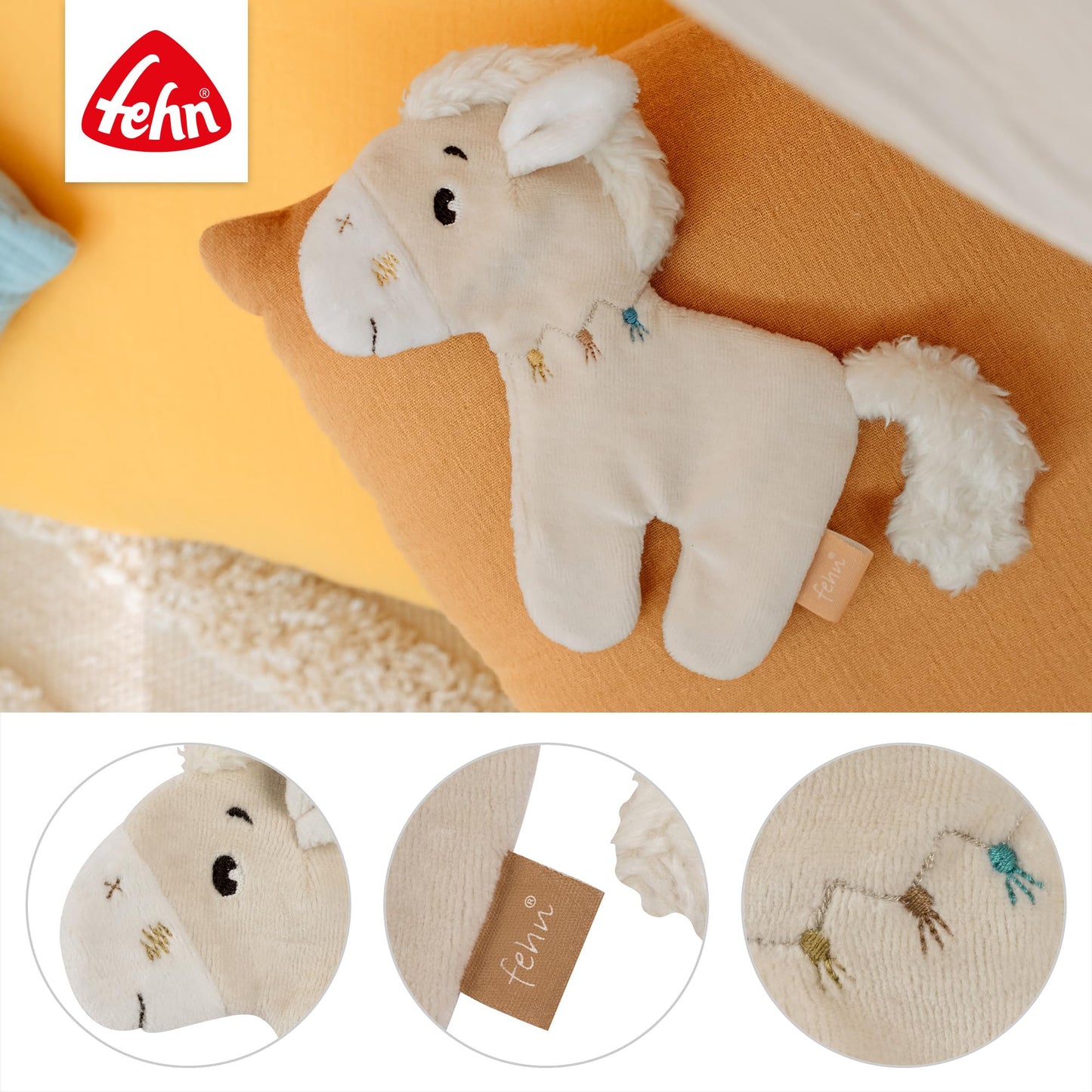 Fehn Knister-Seestern – Activity-Rascheltier zum Greifen & Lauschen | Fördert Sinne und Motorik – zum Geräusche erzeugen und Spielen – für Babys und Kleinkinder ab Geburt