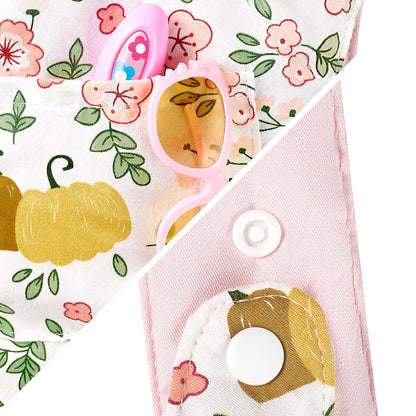 GAGAKU Puppentrage ab 3 Jahre Bauchtrage Babypuppen Zubehör Schultergurte Babytrage Puppe Kleinkind Puppentragetasche Stofftiertrage Kuscheltierträger - Rose - Kaninchengarten