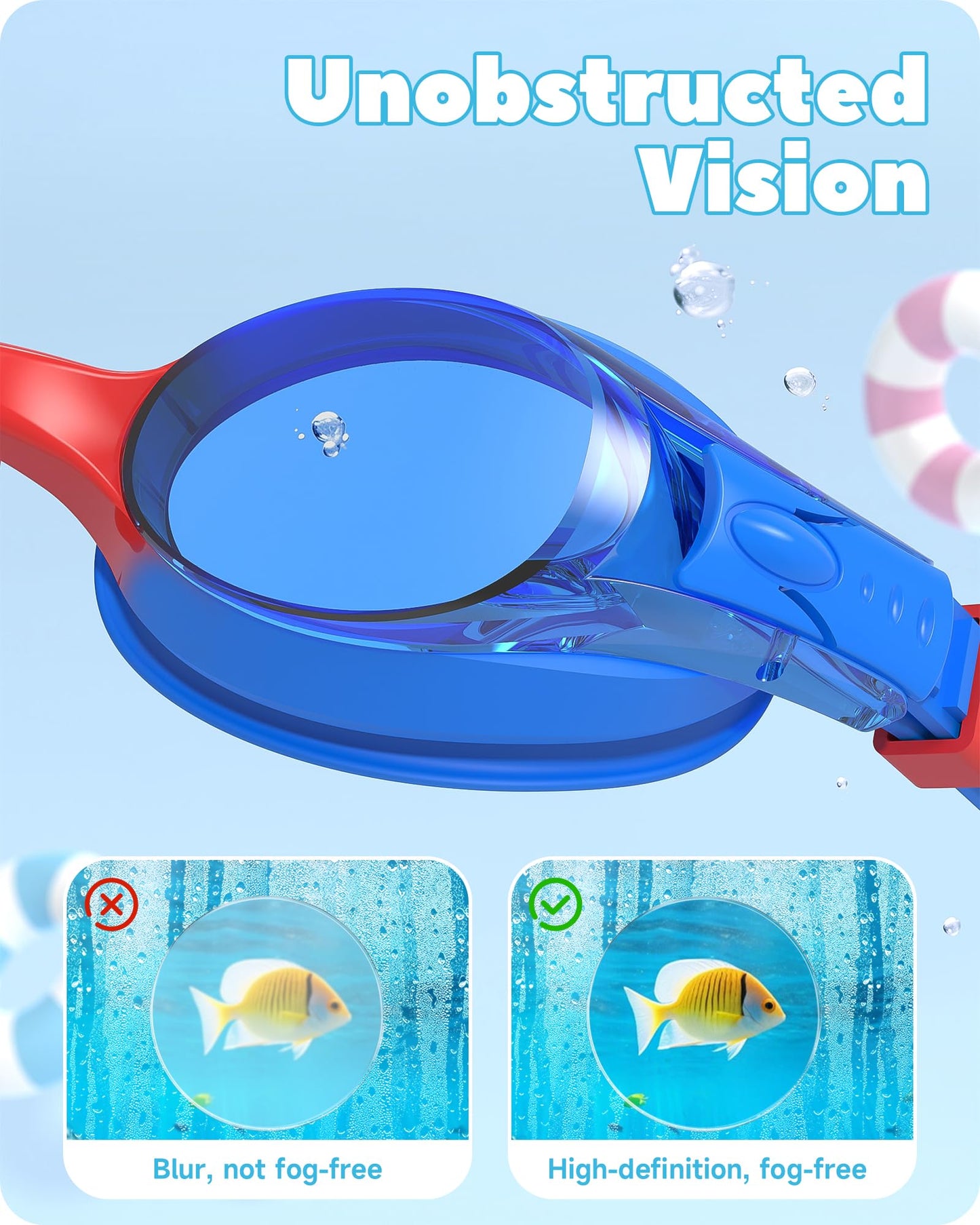 Findway Schwimmbrille Kinder,Schwimmbrille für Kinder Jungen Mädchen Junior, UV-Schutz Anti Nebel Kinder Schwimmbrille für Alter 3-12 Jahre