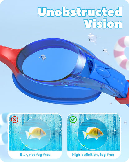 Findway Schwimmbrille Kinder,Schwimmbrille für Kinder Jungen Mädchen Junior, UV-Schutz Anti Nebel Kinder Schwimmbrille für Alter 3-12 Jahre