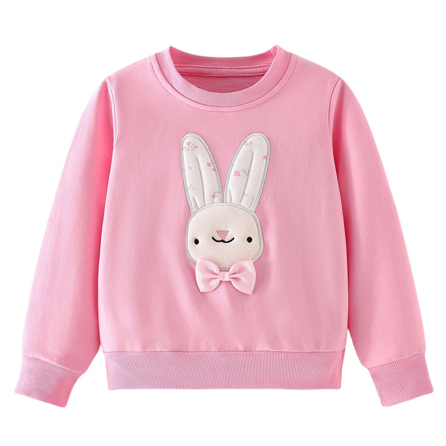 Sweatshirt Mädchen Pullover Kinder Mädchen Baumwolle Langarm Shirt Einhorn Bunny Warm Tops 2-8 Jahre Größe 92 98 104 110 116 122 128