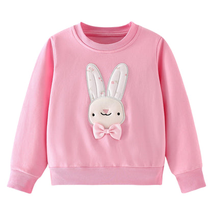 Sweatshirt Mädchen Pullover Kinder Mädchen Baumwolle Langarm Shirt Einhorn Bunny Warm Tops 2-8 Jahre Größe 92 98 104 110 116 122 128
