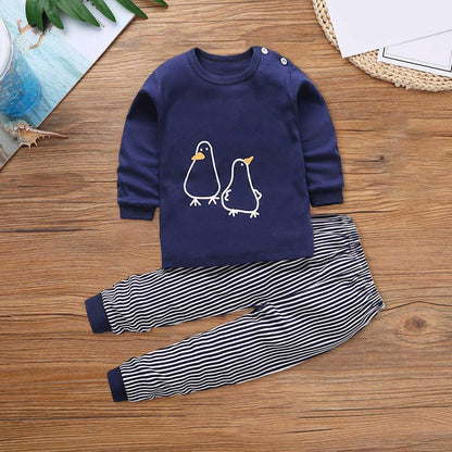 ZTFYKLIN Langärmlige Oberteile und Hosen mit Animal-Print für, und Mädchen, lockerer Loungewear-Anzug für 0 bis 9 Daddys Girls Outfit Mädchen Baby Kleidung Baby Set Junge Newborn