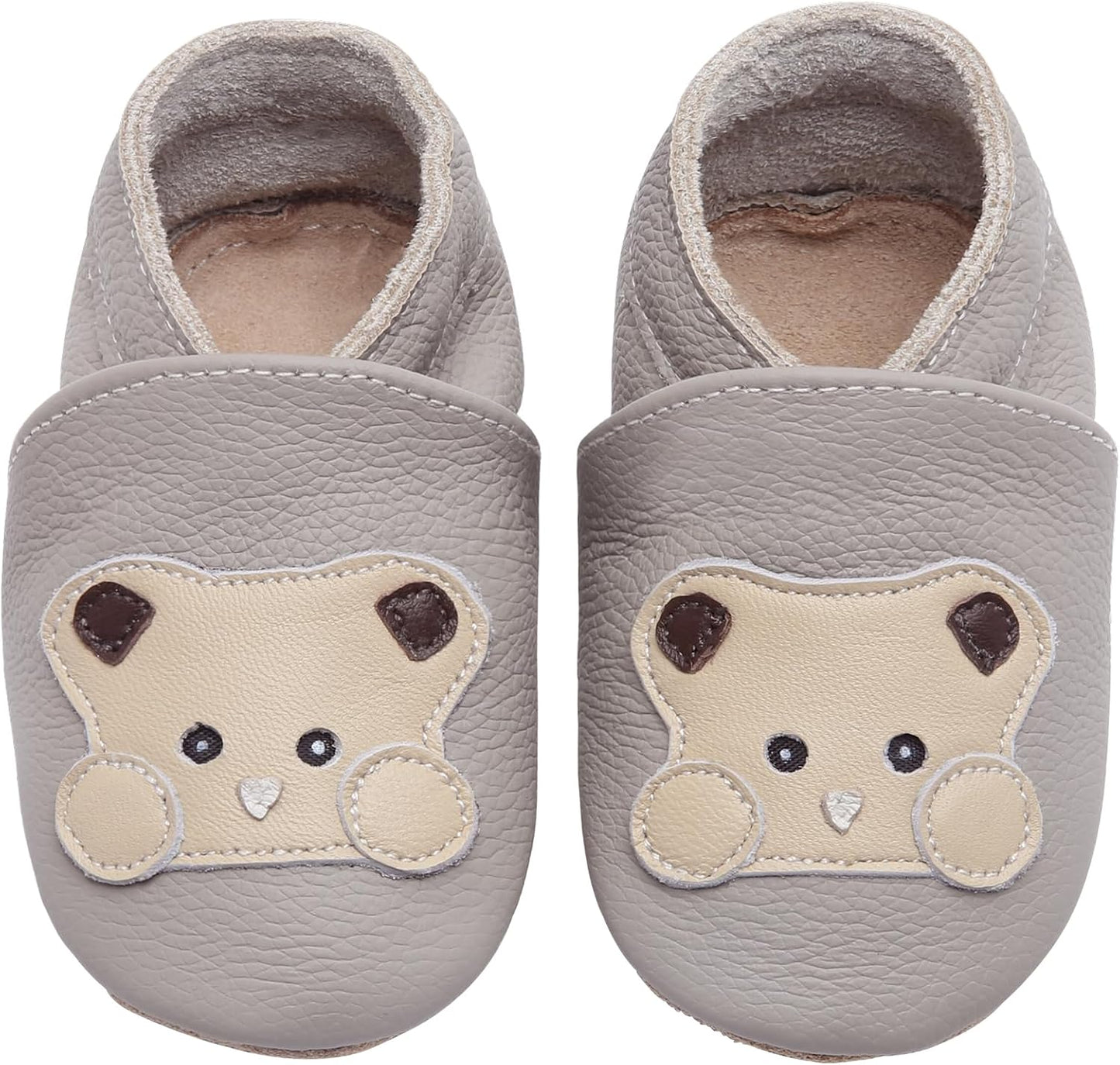 IceUnicorn Babyschuhe Krabbelschuhe aus weichem Leder für Jungen und Mädchen – Rutschfeste Lauflernschuhe für Kleinkinder