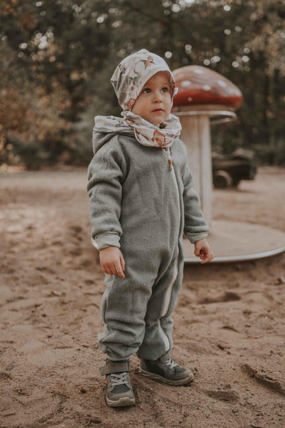Fuchs & Kiwi Walkoverall Baby Boys - Natural Virgin Wool & Jersey Lining - Oeko-Tex, Skin-Friendly - Handmade in Berlin - Wool Walk Overall Baby & Toddler - Winter & Autumn