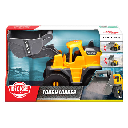 Dickie Toys - Volvo Bagger Tough Excavator (26 cm) - Spielzeug-Schaufelbagger für Kinder ab 3 Jahre mit Freilauf, beweglichem Arm und Schaufel, als Sandspielzeug geeignet
