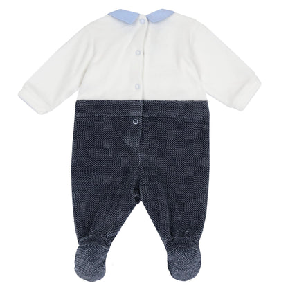Chicco, Babystrampler Aus Warmem Und Weichem Nicki, Mit Praktischer Schrittöffnung, Ideal Für Den Winter, Babykleidung für 0-24 Monate, Designed in Italy