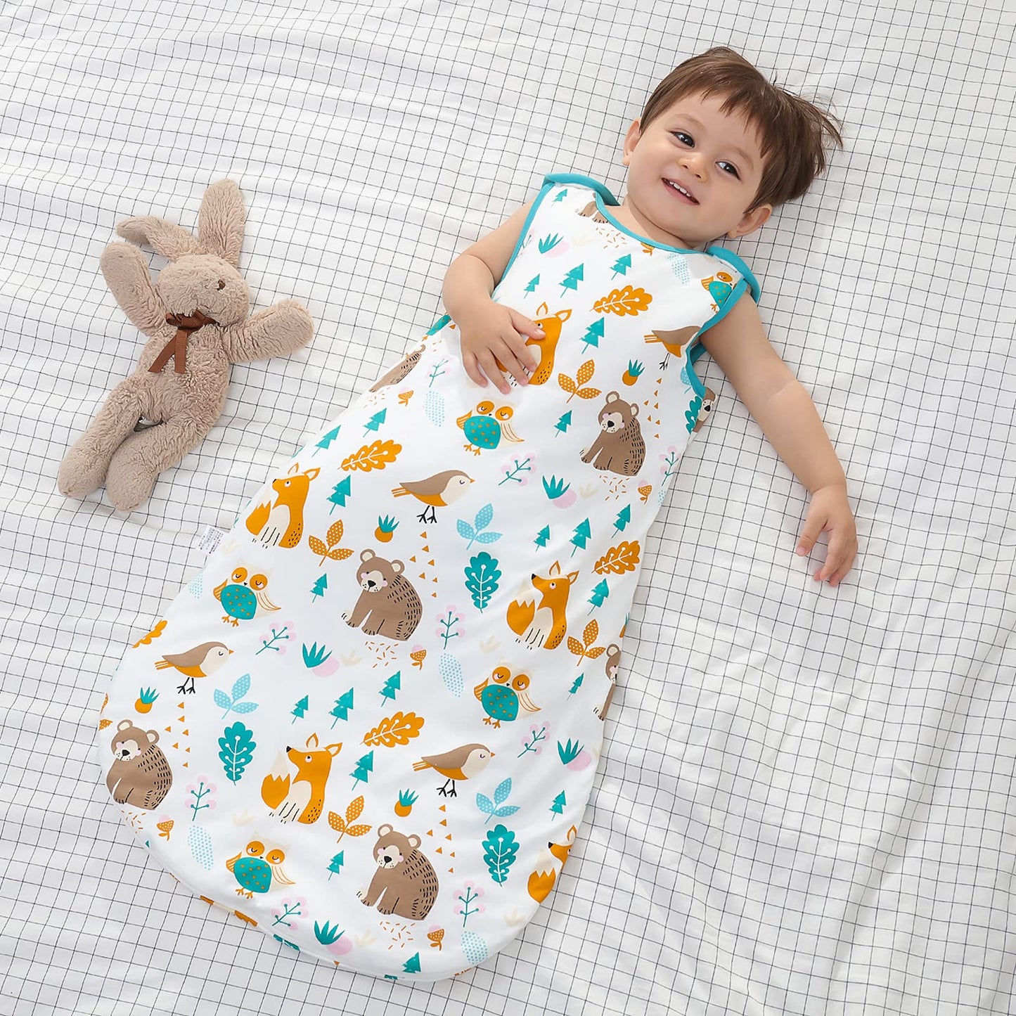 Baby Winter Sleeping Bag, Toddler Sleeping Bag, 2.5 Tog Sleeping Bag, 100% Cotton, Various Sizes from Newborn to 18 Months, All-Year-Round Sleeping Bag