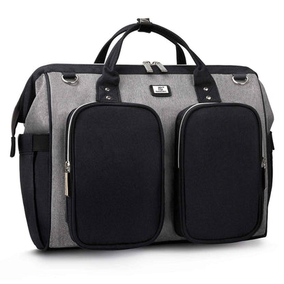 Wickeltasche mit wasserdicher Wickelunterlage und 2 Kinderwagen Haken verstellbare Schultergurt multifunktionale Umhängetasche Reisetasche für Unterwegs