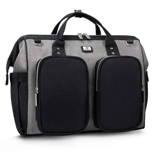 Wickeltasche mit wasserdicher Wickelunterlage und 2 Kinderwagen Haken verstellbare Schultergurt multifunktionale Umhängetasche Reisetasche für Unterwegs