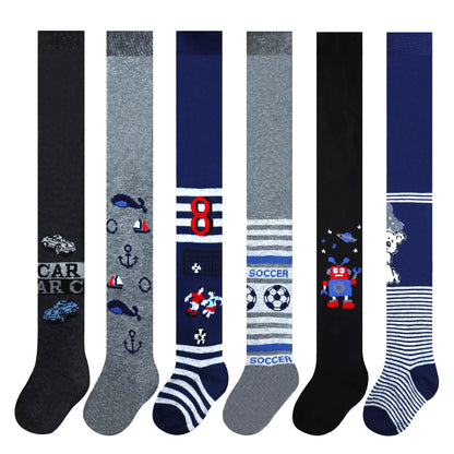 MRCC Pack of 6 boys children's knitted tights baby tights fine knitted cotton 12999