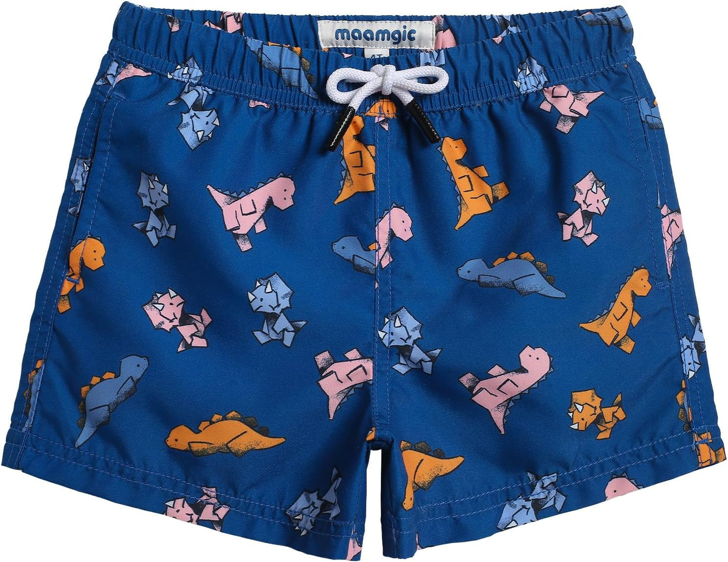 MaaMgic Boys’ Small Swimming Shorts, Quick-Drying Board Shorts with Mesh Lining, Pockets and Adjustable Drawstring