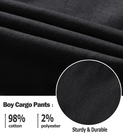 LAUSONS Pants for Boys Cargo Pants Children's Pants Cargo Jogging Pants Leisure Pants with Elastic Band 