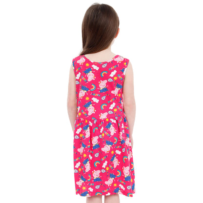 Peppa Pig Dress Girls Rainbow Summer Dress Girls Dresses for Girls